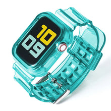 Load image into Gallery viewer, Sport Clear Band + Case for Apple Watch 7 6 SE 5 4 3 2 1 Transparent silicone Strap for iwatch Strap 40mm 44mm 42MM 41MM 45MM
