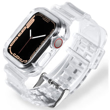 Load image into Gallery viewer, Sport Clear Band + Case for Apple Watch 7 6 SE 5 4 3 2 1 Transparent silicone Strap for iwatch Strap 40mm 44mm 42MM 41MM 45MM
