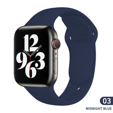 Load image into Gallery viewer, Sports silicone Strap For Apple Watch 6 Series SE 754321 41MM 45 44MM 40MM Rubber Watch band Strap for iWatch 42MM 38MM Bracelet
