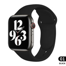 Load image into Gallery viewer, Sports silicone Strap For Apple Watch 6 Series SE 754321 41MM 45 44MM 40MM Rubber Watch band Strap for iWatch 42MM 38MM Bracelet

