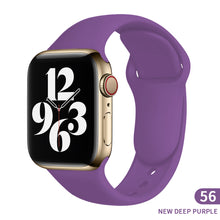 Load image into Gallery viewer, Sports silicone Strap For Apple Watch 6 Series SE 754321 41MM 45 44MM 40MM Rubber Watch band Strap for iWatch 42MM 38MM Bracelet
