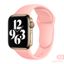 Load image into Gallery viewer, Sports silicone Strap For Apple Watch 6 Series SE 754321 41MM 45 44MM 40MM Rubber Watch band Strap for iWatch 42MM 38MM Bracelet
