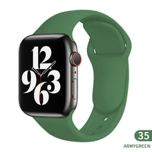 Load image into Gallery viewer, Sports silicone Strap For Apple Watch 6 Series SE 754321 41MM 45 44MM 40MM Rubber Watch band Strap for iWatch 42MM 38MM Bracelet
