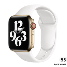 Load image into Gallery viewer, Sports silicone Strap For Apple Watch 6 Series SE 754321 41MM 45 44MM 40MM Rubber Watch band Strap for iWatch 42MM 38MM Bracelet
