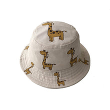 Load image into Gallery viewer, Spring Autumn Children's Bucket Hats Cartoon giraffe Sun Hat Girls Boys Outdoor Beach Hat Camping Fishing Cap Casual Panama Cap
