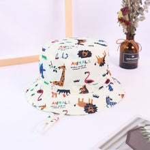 Load image into Gallery viewer, Spring Autumn Thin Cartoon Dinosaur Print Baby Bucket Hat Cotton Fisherman Hats Kids Summer Toddler Boys Girls Panama Sun Cap
