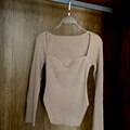Load image into Gallery viewer, Square Collar Long Sleeve Woman Sweaters Knitted Pullover Women Spring Autumn Sweater Winter Tops For Women Black White Jumper
