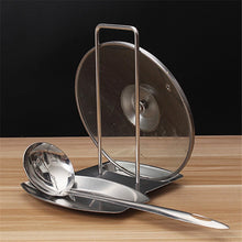 Load image into Gallery viewer, Stainless Steel Pan Pot Cover Lid Rack Stand Spoon Holder Stove Organizer Home Storage Soup Spoon Rests Kitchen Tools
