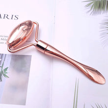 Load image into Gallery viewer, Stainless steel pointed roller spatula massage ball stone face roller massager to improve neck facial beauty skin care tool
