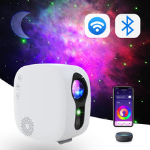 Load image into Gallery viewer, Laser Galaxy Starry Sky Projector Rotating Water Waving Night Light Led Colorful Nebula Cloud Lamp Atmospher Bedroom Beside Lamp
