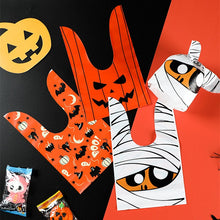 Load image into Gallery viewer, StoBag 50pcs Halloween Candy Packaging Bag Party Trick Or Treat Handbag For Children Gift Cookies Handmade Favour Biscuits Snack
