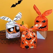 Load image into Gallery viewer, StoBag 50pcs Halloween Candy Packaging Bag Party Trick Or Treat Handbag For Children Gift Cookies Handmade Favour Biscuits Snack
