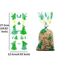Load image into Gallery viewer, StoBag 50pcs Christmas Self-adhesive Candy Packaging Bags Plastic Event &amp; Party New Year Handmade Cookie Gift Decoration
