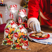 Load image into Gallery viewer, StoBag 50pcs Christmas Self-adhesive Candy Packaging Bags Plastic Event &amp; Party New Year Handmade Cookie Gift Decoration
