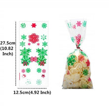 Load image into Gallery viewer, StoBag 50pcs Christmas Self-adhesive Candy Packaging Bags Plastic Event &amp; Party New Year Handmade Cookie Gift Decoration
