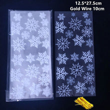 Load image into Gallery viewer, StoBag 50pcs Christmas Self-adhesive Candy Packaging Bags Plastic Event &amp; Party New Year Handmade Cookie Gift Decoration
