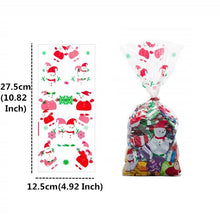 Load image into Gallery viewer, StoBag 50pcs Christmas Self-adhesive Candy Packaging Bags Plastic Event &amp; Party New Year Handmade Cookie Gift Decoration
