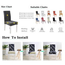 Load image into Gallery viewer, Chair Covers Spandex Elastic Removable Chair Cover Stretch Anti-dirty Wedding Seat Covers Dining housse de chaise 1/2/4/6PCS
