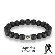 Load image into Gallery viewer, Stone bracelet beads lava natural homme fashion bangles Bracelet Men 12 Constellation Accessorie Jewelry male Lover Gifts
