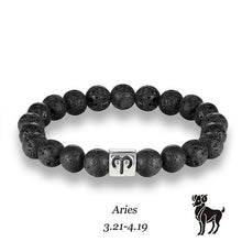 Load image into Gallery viewer, Stone bracelet beads lava natural homme fashion bangles Bracelet Men 12 Constellation Accessorie Jewelry male Lover Gifts
