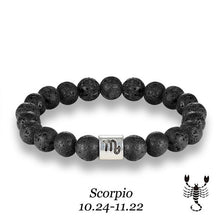 Load image into Gallery viewer, Stone bracelet beads lava natural homme fashion bangles Bracelet Men 12 Constellation Accessorie Jewelry male Lover Gifts
