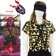 Load image into Gallery viewer, Stranger Things Eleven Cosplay Costumes T-shirt Shirt EL Halloween Girls Women Props headwear
