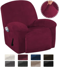 Load image into Gallery viewer, Velvet Recliner Chair Cover Protector Elastic All-inclusive Massage Sofa Couch Cover for Living Room Wingback Armchair Sofa
