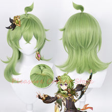 Load image into Gallery viewer, Sumeru Genshin Impact Collei Cosplay Wig Genshin Impact Collei Pre Styled Anime Heat Resistant Simulation Cosplay Scalp Wigs
