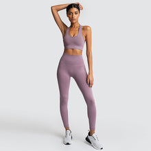 Load image into Gallery viewer, Yoga Set Workout Leggings Sports Suit Bras Fitness Gym Running Set For Women
