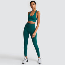 Load image into Gallery viewer, Yoga Set Workout Leggings Sports Suit Bras Fitness Gym Running Set For Women
