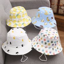 Load image into Gallery viewer, Summer Baby Sun Hat Children Outdoor Anti UV Protection Beach Caps Fishing Bucket Hats Kids Boy Girl Cartoon Fisherman Hat
