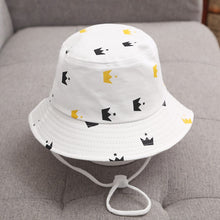Load image into Gallery viewer, Summer Baby Sun Hat Children Outdoor Anti UV Protection Beach Caps Fishing Bucket Hats Kids Boy Girl Cartoon Fisherman Hat

