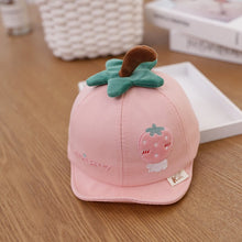 Load image into Gallery viewer, 0-3 years Summer Cute Fruit Embroidery Baby Girl Bucket Hats Kids Boy Sunscreen Panama Caps Toddler Infant
