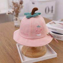 Load image into Gallery viewer, 0-3 years Summer Cute Fruit Embroidery Baby Girl Bucket Hats Kids Boy Sunscreen Panama Caps Toddler Infant

