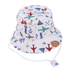 Load image into Gallery viewer, Summer Kids Boy Cartoon Printing Cotton Fisherman Hat Baby Sun Caps For Girl Children Bonnet
