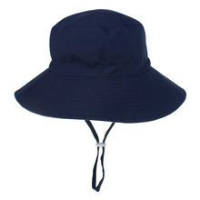 Load image into Gallery viewer, Summer Outdoor UV Protection Bucket Hat for Baby Kids Wide Brim  Beach Sun Hat Adjustable Chin Strap Cap for 0-8 Years Girl Boy
