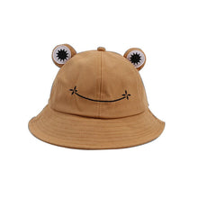 Load image into Gallery viewer, Summer Sunscreen Fisherman Cap Beach Caps Outdoor Fishing Hunting Sunhat Headwear Foldable Cotton Cute Frog Bucket Hat
