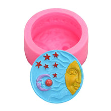 Load image into Gallery viewer, Sun Moon and Star Silicone Mold Candle Mould Handmade Soap Molds Shell Mould for Soap Making DIY Handmade Bath Bomb Chocolate
