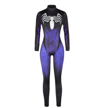 Load image into Gallery viewer, Superhero Sexy Jumpsuit Catsuit Character Eddie Brock Cosplay Costumes Halloween Women Bodysuit Fancy Dress
