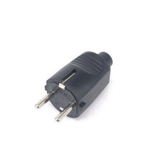 Load image into Gallery viewer, Supply Black PVC 16A 250V EU Germany French Korea Russia assembly plug EU power cable male female detachable wiring plug Type-F
