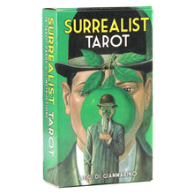 Load image into Gallery viewer, Surrealist Tarot 78-card deck and PDF instructional bookleInspired by the surrealist art movement of artists like Magritte
