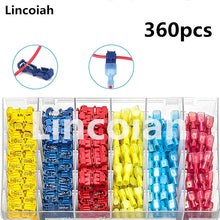 Load image into Gallery viewer, T-Tap Wire Connectors Self-Stripping Quick Splice Electrical Wire Terminals Insulated Male Disconnect Spade Lock Cable Crimp
