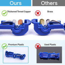 Load image into Gallery viewer, T-Tap Wire Connectors Self-Stripping Quick Splice Electrical Wire Terminals Insulated Male Disconnect Spade Lock Cable Crimp
