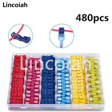 Load image into Gallery viewer, T-Tap Wire Connectors Self-Stripping Quick Splice Electrical Wire Terminals Insulated Male Disconnect Spade Lock Cable Crimp
