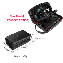 Load image into Gallery viewer, Waterproof Carrying Adjustable Space Bag PU for GoPro Hero 11 10 9 8 7 6 Insta360 Osmo Action SJCAM EKEN Accessories Bag
