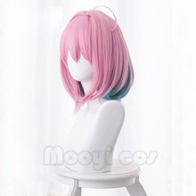 Load image into Gallery viewer, THE IDOLM CINDERELLA GIRLS Yumemi Riamu Cosplay Wig Women Short Straight Synthetic Anime Game Cos Wig Pink Gradient Green
