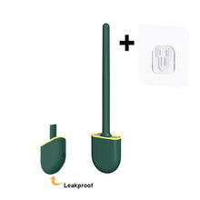 Load image into Gallery viewer, Silicone Toilet Brush Flat Head Flexible Wall Mounted Storage Tool Toilet Bowl Cleaner Brush Holder Set For WC Bathroom
