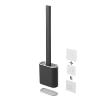 Load image into Gallery viewer, Silicone Toilet Brush Flat Head Flexible Wall Mounted Storage Tool Toilet Bowl Cleaner Brush Holder Set For WC Bathroom
