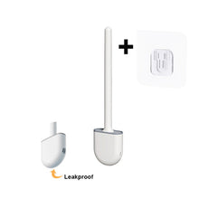 Load image into Gallery viewer, Silicone Toilet Brush Flat Head Flexible Wall Mounted Storage Tool Toilet Bowl Cleaner Brush Holder Set For WC Bathroom
