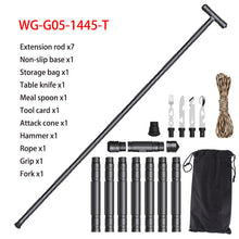 Load image into Gallery viewer, Tactical Walking Stick  Multi-tool Trekking Poles Climbing Mountaineering Stick Extendable Baton Defense Hiking Survival Tool
